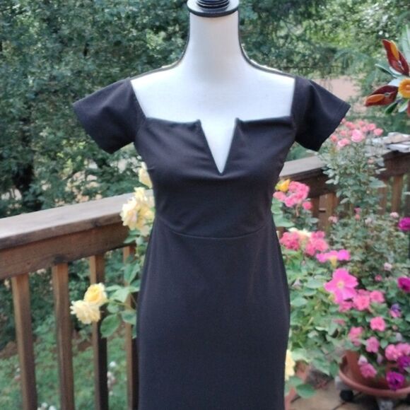 Lulus Stunning Black Dress Whimsigoth Quiet Elegance - Picture 3 of 14